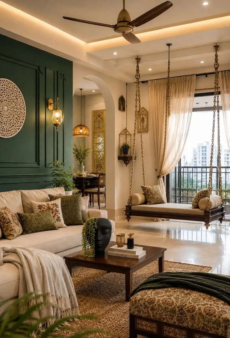 A compact apartment refreshed with richer light interior view 3